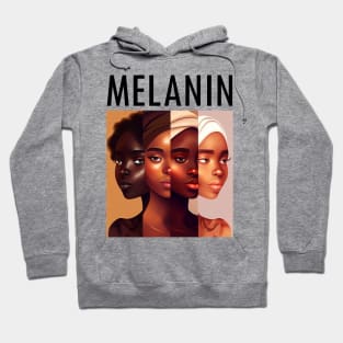 Shades Of Melanin Women Afrocentric Black Pride Hoodie